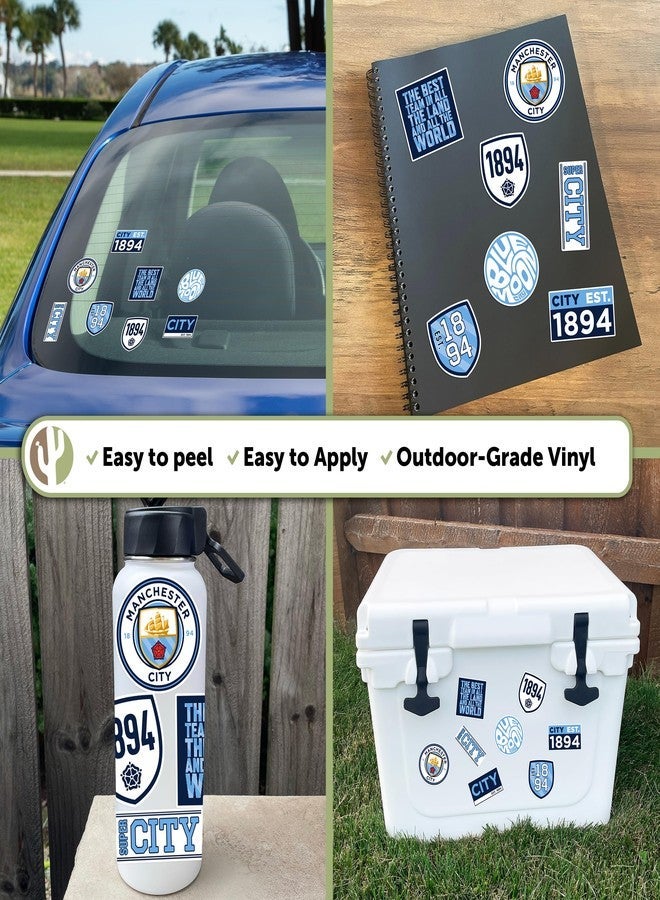 Desert Cactus Manchester City Stickers Man City MCFC Sheet Vinyl Football Soccer Premier League Decal Laptop Water Bottle Car Scrapbook Sheet (Type 2) - Image 2