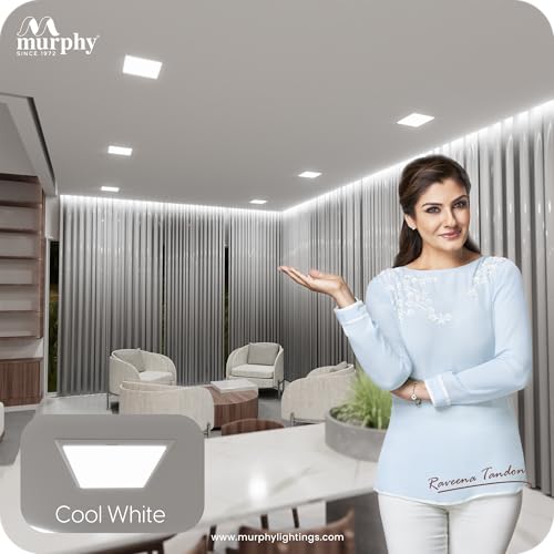 Murphy Trimless Square LED Panel Light – 10W Cool White | Glare-Free, Recessed Ceiling Downlight for Home & Commercial – Pack of 4 - Image 5