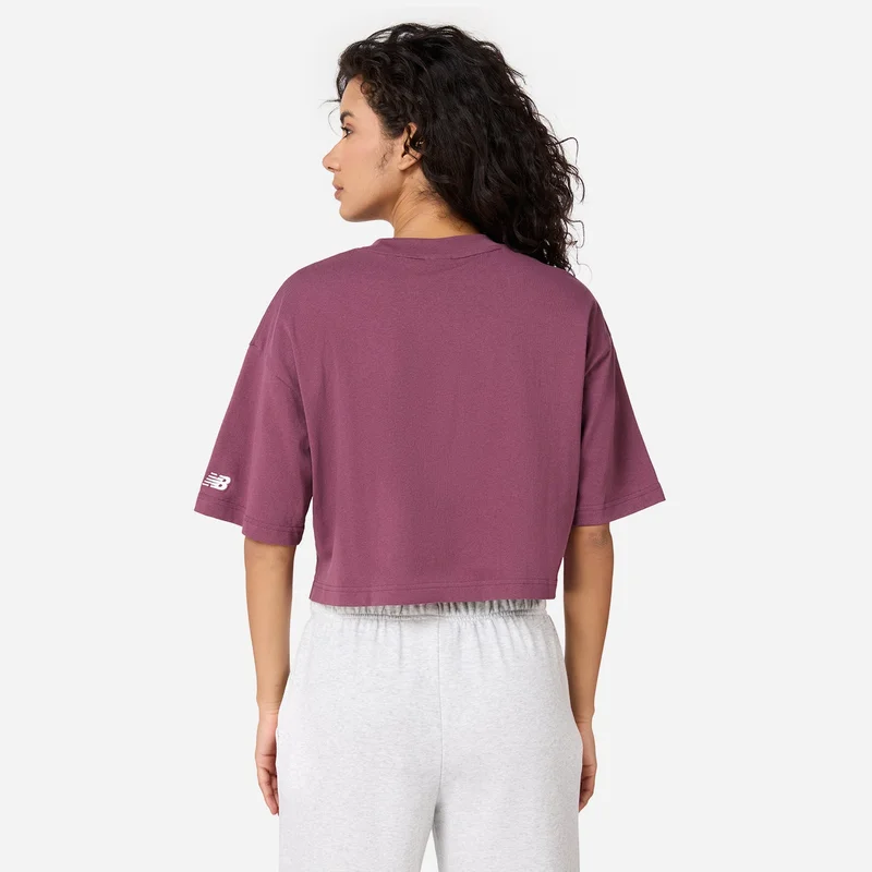 New Balance Purple Women's Athletics Linear Logo T-Shirt for Women | Best Price UAE