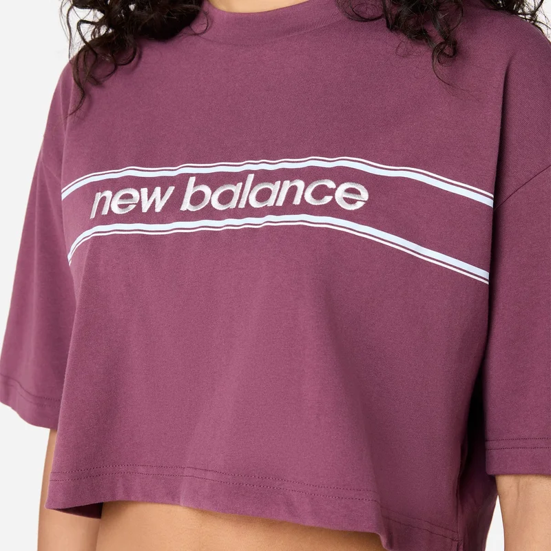 New Balance Purple Women's Athletics Linear Logo T-Shirt for Women | Best Price UAE
