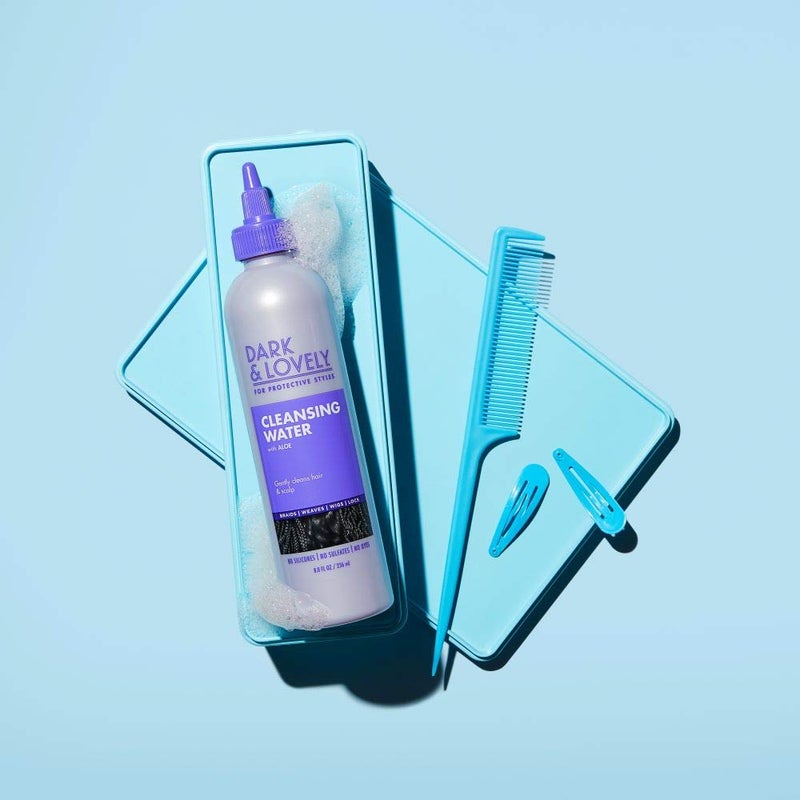 SOFT SHEEN ماء تنظيف فك التشابك داكن وجميل لأنماط الحماية مع الألوة للبرايد، والتجعيد، والباروكات، والضفائر بدون صبغات، بدون زيت معدني، بدون بترولاتوم سوفت شين-كارسون 8 أونصة سائلة - Image 2