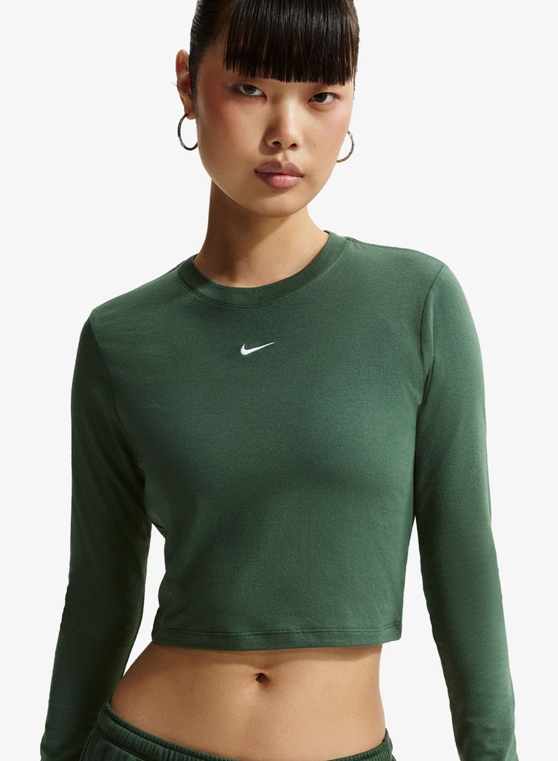 Nike Nsw Chill Knit Cropped Top - Image 1
