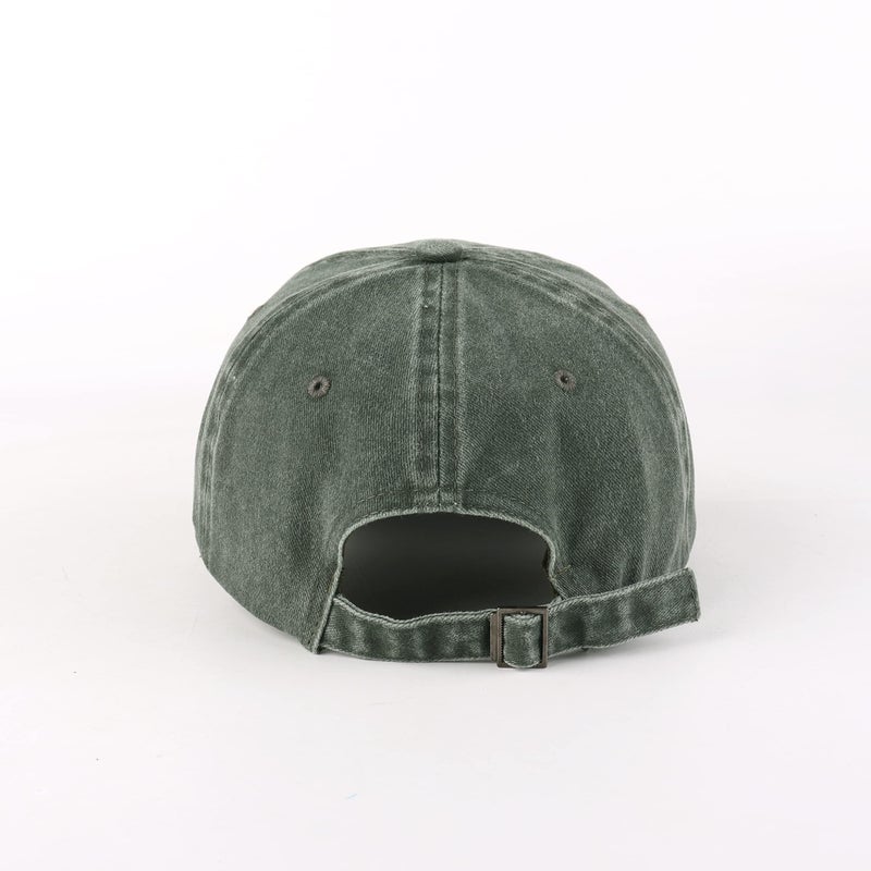 LANGZHEN Unisex Baseball Cap 100% Cotton Fits Men Women Washed Denim Adjustable Dad Hat(Grey Black, One Size) - Image 3
