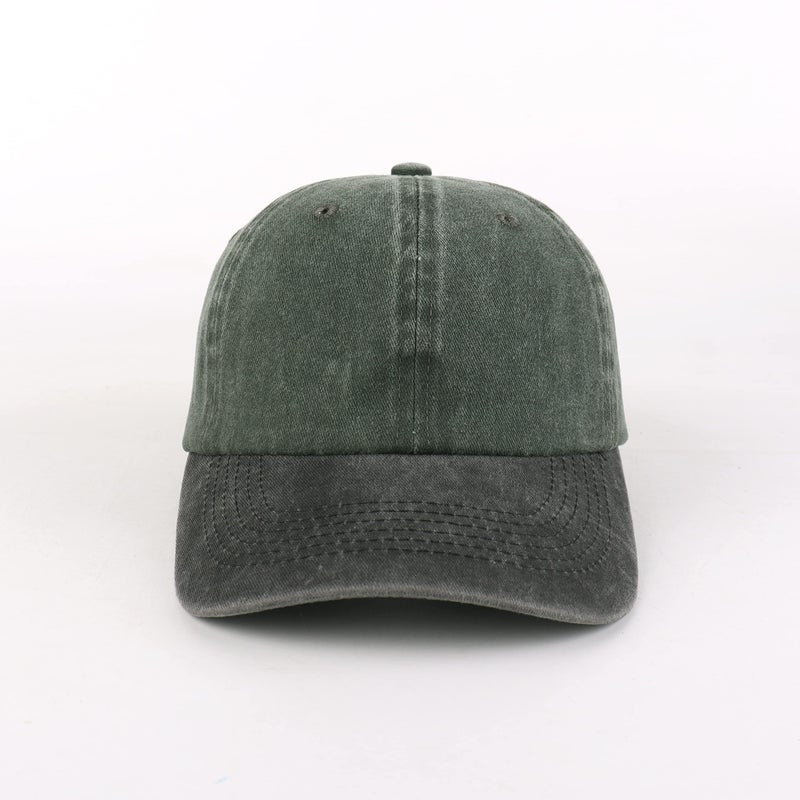 LANGZHEN Unisex Baseball Cap 100% Cotton Fits Men Women Washed Denim Adjustable Dad Hat(Grey Black, One Size) - Image 2