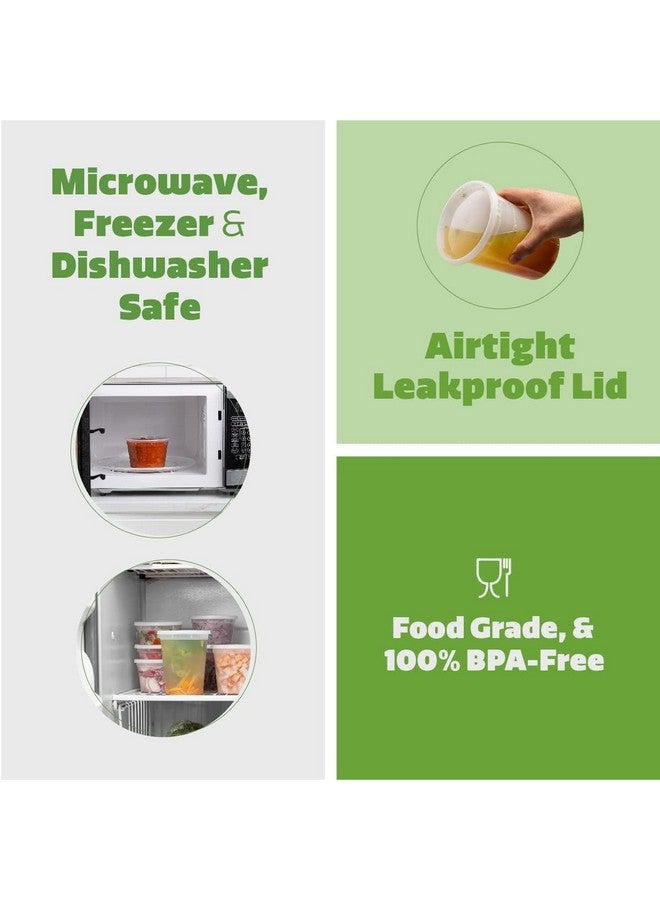 V4L Transparent Takeout Food Containers Food Storage Containers With Lids Freezer Safe | Meal Prep | Microwavable Dishwasher | Leakproof | BPA Free (500 ml pack of 25) - Image 3