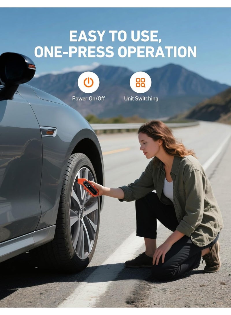 AstroAI AstroAI Tire Pressure Gauge Digital 3-300PSI Large Screen with Backlight and Flashlight, ANSI 2A High Accuracy, Compatible with Schrader Valves, 4 Units, Presta Valve Adapter Included, AAA Batteries  - Image 3