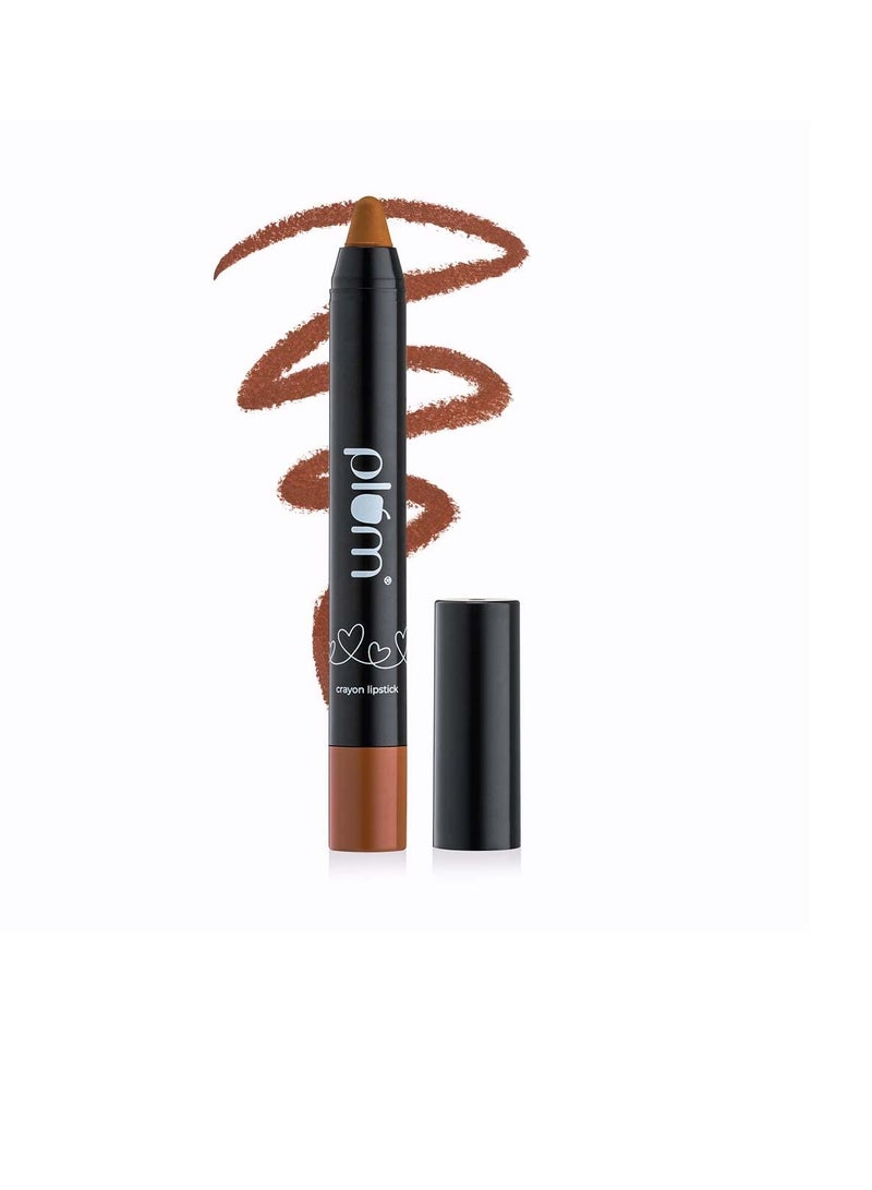 Plum Lipstick Ceramides   Hyaluronic Acid   Airbrushed Finish  Long Lasting  100% Vegan and Cruelty Free   La La Sand  121  Caramel Brown - Image 1