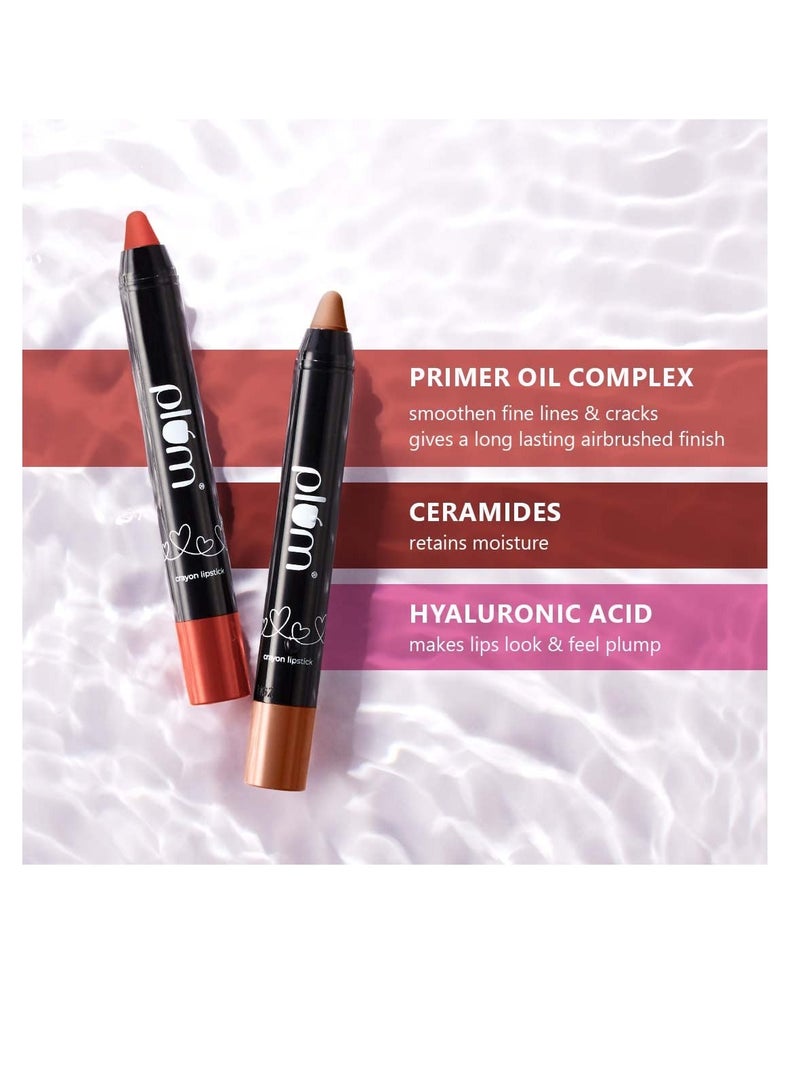 Plum Lipstick Ceramides   Hyaluronic Acid   Airbrushed Finish  Long Lasting  100% Vegan and Cruelty Free   La La Sand  121  Caramel Brown - Image 3