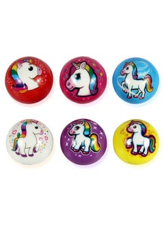 6.3 Polyurethane PU Foam Children's Cartoon Dinosaur Sponge Ball Can Be Squeezed Decompression Vent Bouncing Toy Ball-Color:Unicorn Horse Style
