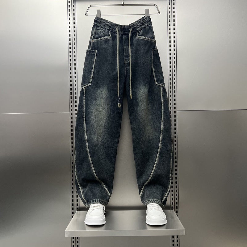 Unisex Classic Denim Jeans Loose Fit Daily Outdoor Wear - Image 4