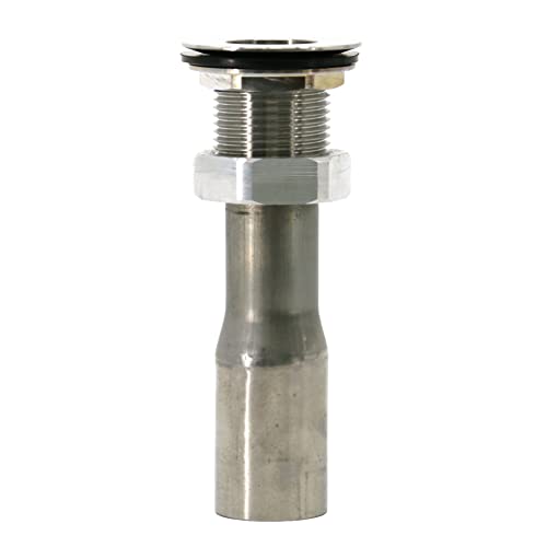 LEYSO Stainless Steel 1" NPS Thread Bar Sink 1-1/2” Drain with Tailpiece for 1-3/8" Sink Opening (5” Combo) - Image 1