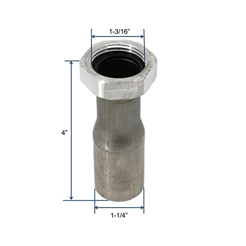 LEYSO Stainless Steel 1" NPS Thread Bar Sink 1-1/2” Drain with Tailpiece for 1-3/8" Sink Opening (5” Combo) - Image 5