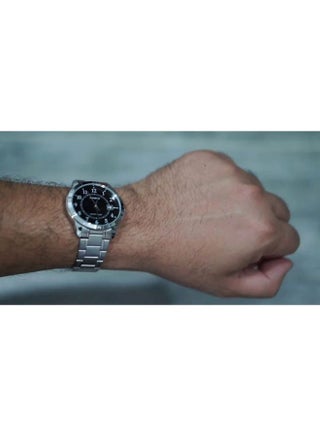 طقم ساعات بعقارب وسوار من الستانلس ستيل للزوجين طراز MTP-V004D-1B + LTP-V004D-1B للجنسين - view 5