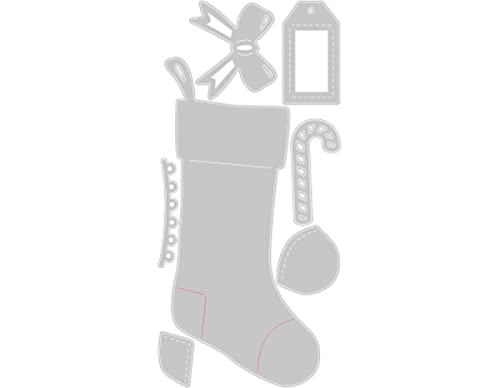 Sizzix Christmas Stocking by Sophie Guilar Dies, Multicolor - Image 2