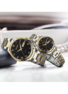 OLEVS OLEVS His and Her Couple Watches Business Men Women Couple Set Pair Watch Matching Romantic Quartz Stainless Steel Waterproof Date  - Image 2