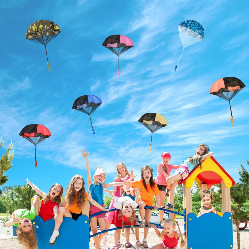 Spectabilis Army Parachute Toy for Kids Outdoor Toys, Tangle Free Figures Flying Toy for Kids Ages 4-8 and Up Boys Party Favors Paratrooper Easter Egg Bastet Stuffer for Boy - Image 5