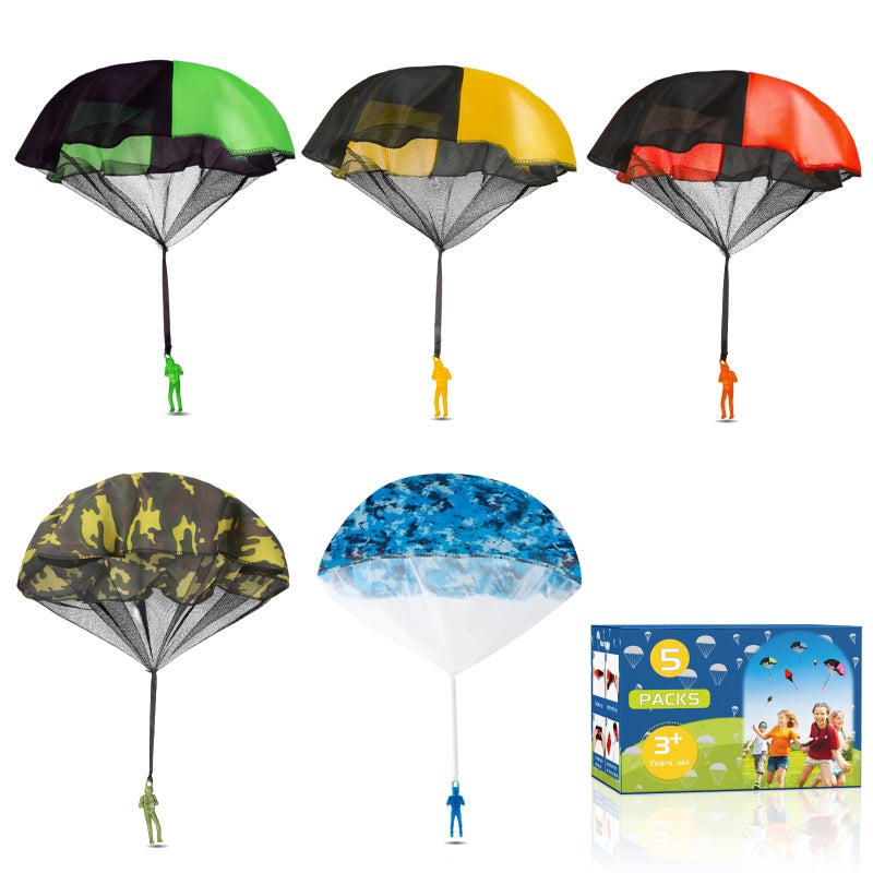 Spectabilis Army Parachute Toy for Kids Outdoor Toys, Tangle Free Figures Flying Toy for Kids Ages 4-8 and Up Boys Party Favors Paratrooper Easter Egg Bastet Stuffer for Boy - Image 1