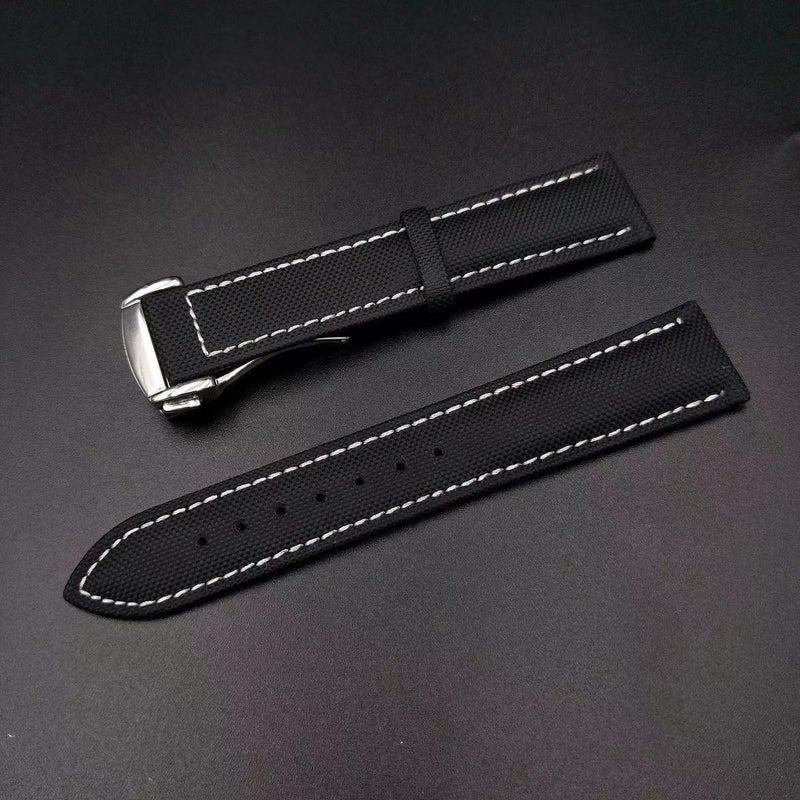 Bluejw New Style Sport Watch Strap Canvas Leather Sailcloth Watch Band - Replaceable Watch Straps - Image 1