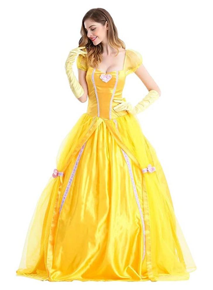 الجمال والوحش جرس زي الأميرة فانسي فستان حزب زي كوسبلاي زي هالوين للنساء - Image 1