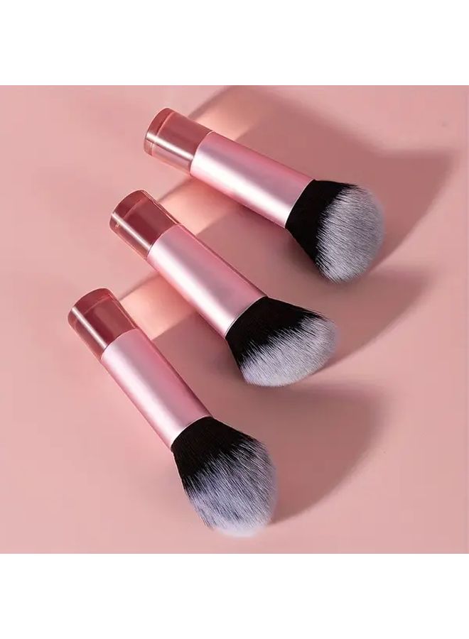 Pink 10pcs Travel Makeup Brush Set With Storage Bag For Easy Portability - Image 2