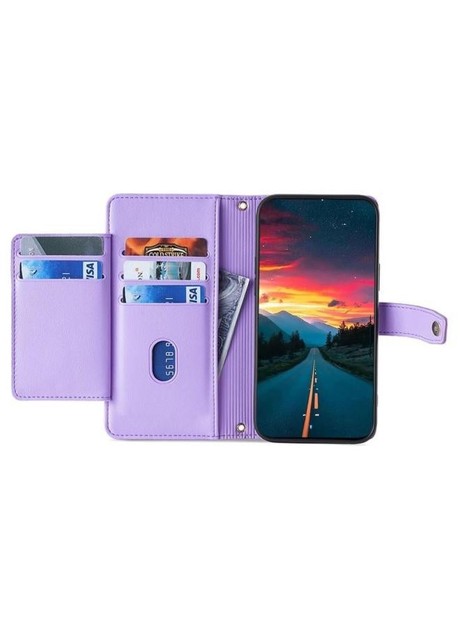 اس-توب جراب هاتف Realme 14 Pro 5G Global Sheep Texture Cross Body Wallet Leather بسحاب - Image 3