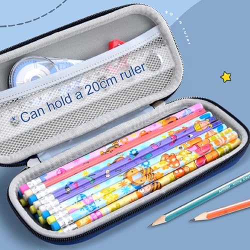 Spiaty Cloth 3D Rocket Multi Layer Pencil Case & Stationery Box, Blue - Image 3