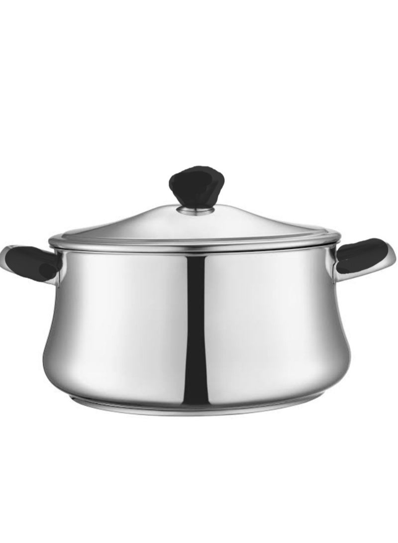 زهران حلة ستانليس ستيل ٢٠ سم فضي بغطاء ١٠/١٨ زهران قاعدة ثلاثية