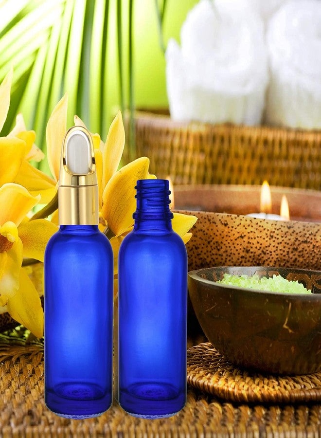 Devinez (Pack of 2) Multipurpose Refillable Blue Color Round Glass Bottle, 15 ml with Fancy Golden Glass Dropper for Cosmetics, Serum, Essential Oils, Blends, Skin Care, Travel, Toners & DIY - Image 4
