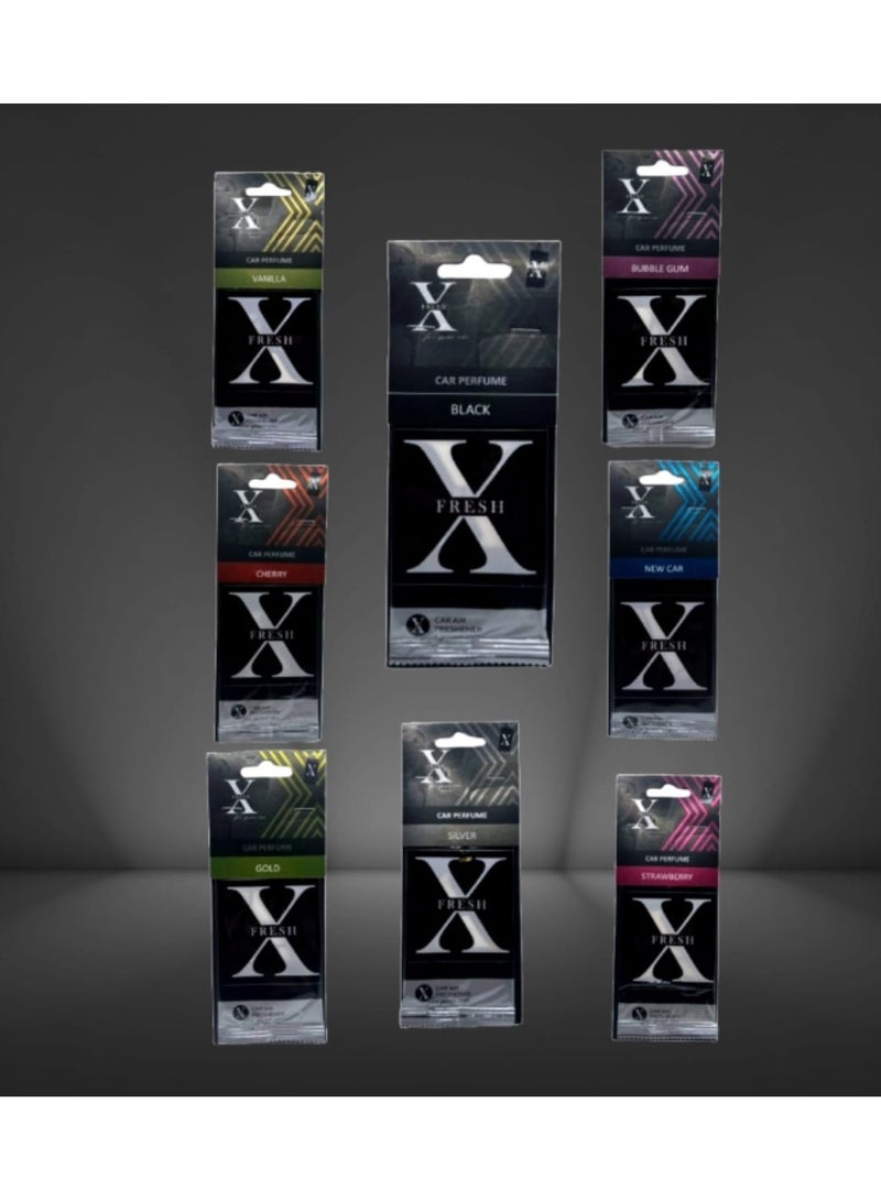 Rahal 7 pieces in different scents X Fresh car air freshener for long-lasting freshness - Image 4