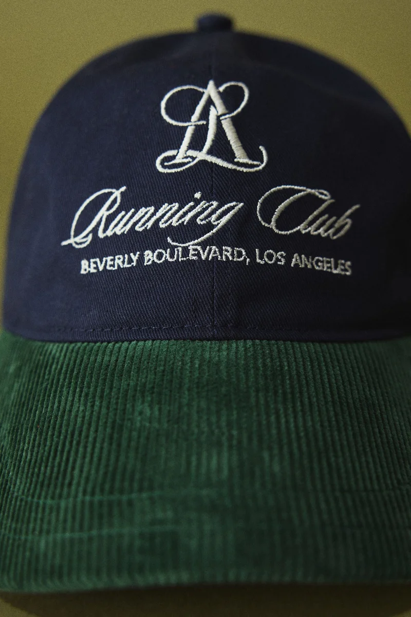 اتش اند ام قبعة كاب من التويل وحافة من الكوردوري