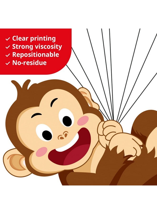 Decowall Sg-2202 Balloons Monkey Wall Stickers Cartoon Monkeys Decals For Kids Children Baby Bedroom Nursery Living Room Art Home Decor Decoration Removable - Image 4