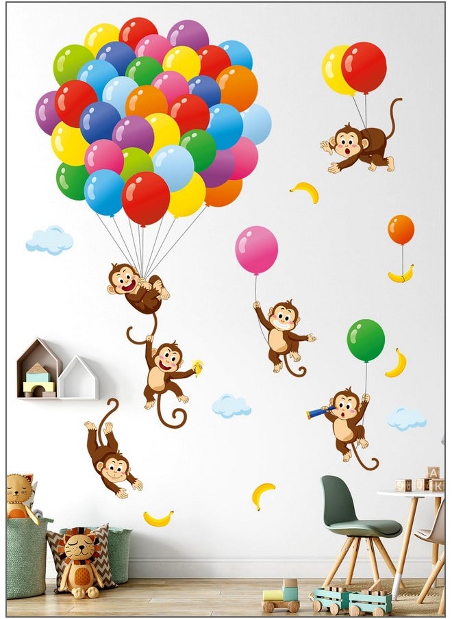 Sg-2202 Balloons Monkey Wall Stickers Cartoon Monkeys Decals For Kids Children Baby Bedroom Nursery Living Room Art Home Decor Decoration Removable - pzsku/Z0DFFD73B06C35770A927Z/45/_/1735214507/f2ef8d11-006c-44f4-8dc5-10f09e35b487