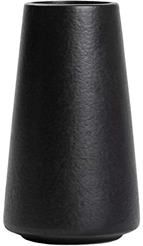 HUBUISH Matte Black Vase - Black Flower vase, 6" Small Simple Modern Ceramic Vases for Flower/Pampas Grass, Minimalist Farmhouse Boho Vase for Centerpieces, Home Decor, Bathroom Decor - Image 1