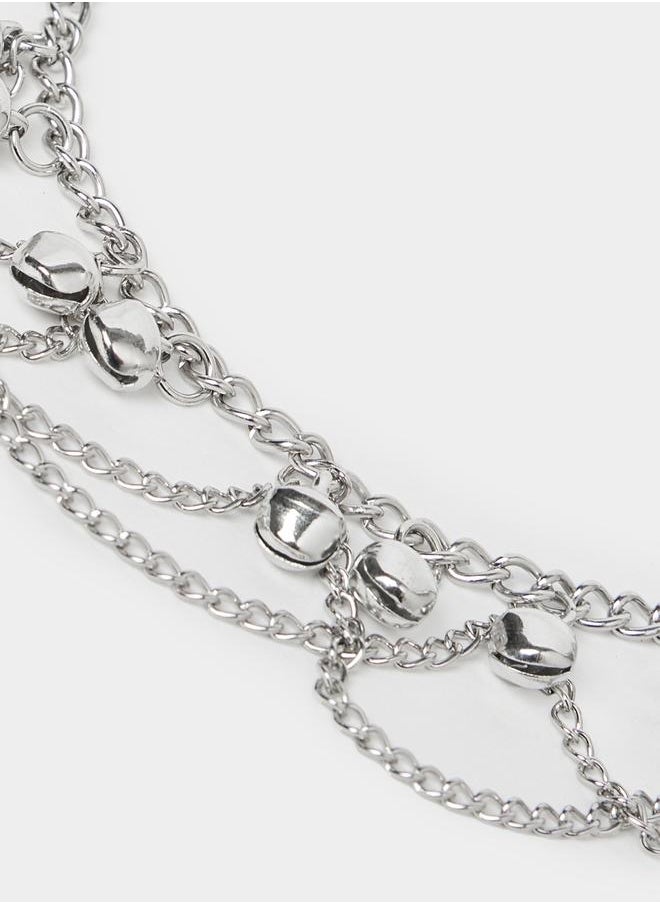 Set of 4 - Drop Star Accent Assorted Chain Anklet