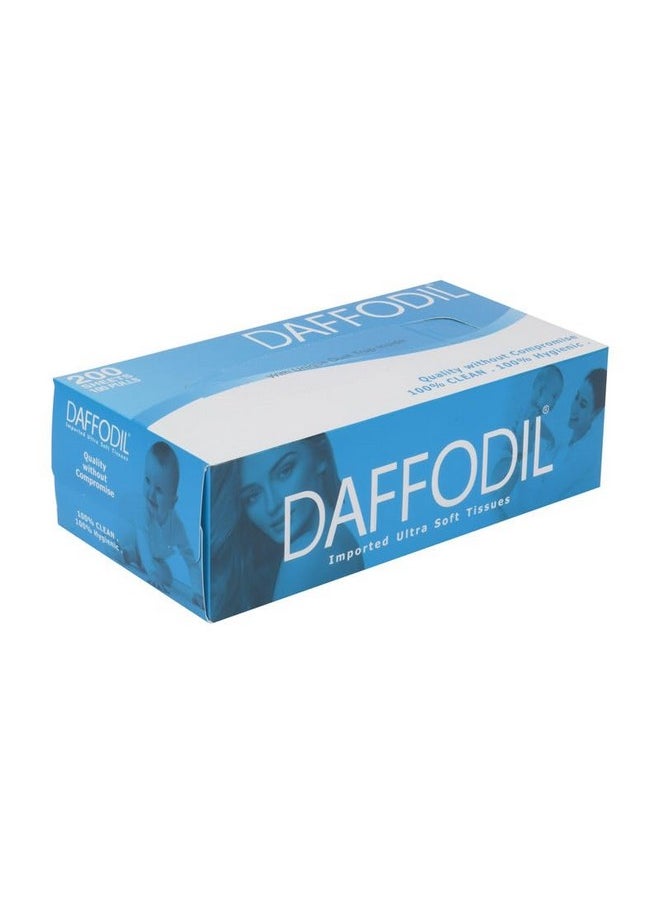 Daffodil 2 Ply Facial Tissue Carton Box Car Tissue Pack Of 5 (100 Pulls Per Box, 200 Sheets)  - Image 3