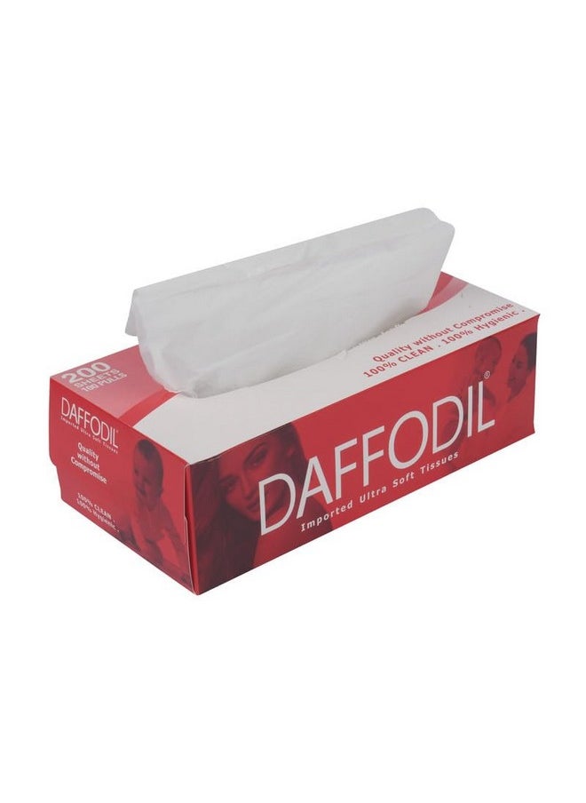 Daffodil 2 Ply Facial Tissue Carton Box Car Tissue Pack Of 5 (100 Pulls Per Box, 200 Sheets)  - Image 4
