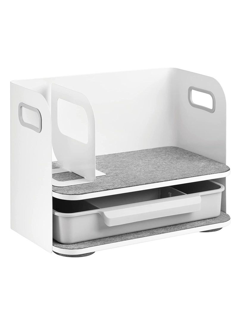Navodesk Desk Organizer Compact Solution with Drawer and Bookend for a Clutter Free Workspace - Image 1