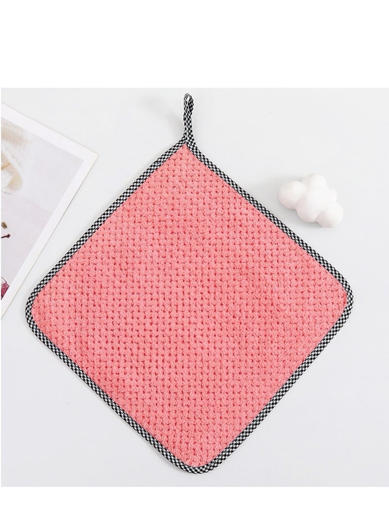 15-Piece Kitchen Daily Dish Towel Cloth Pink ( 25 x 25 x 3 cm )  - Image 1