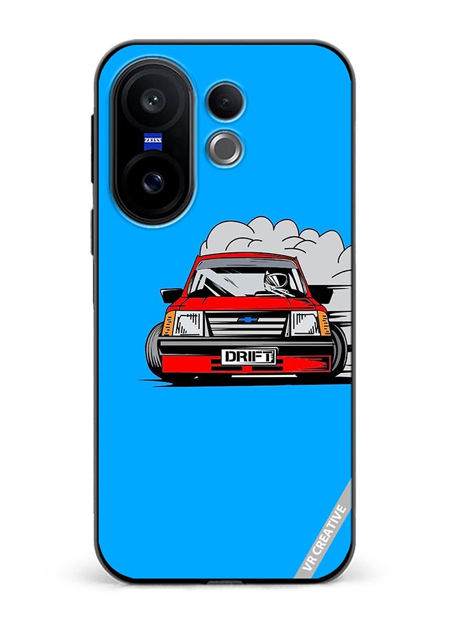Protective Case Cover For Vivo X200 FE Car Drift Design Multicolour