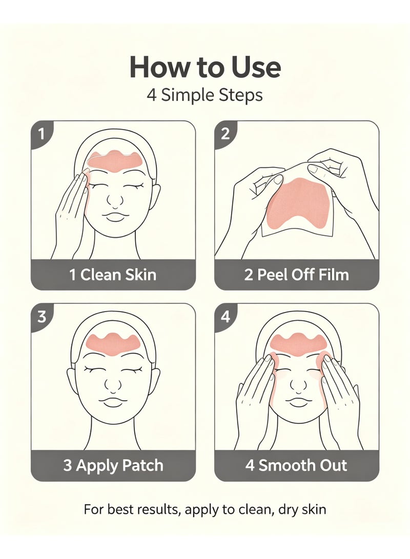 20Pcs Elastic Forehead Wrinkle Lift Tape, Anti-Aging Facial Patches, Waterproof & Breathable Skin Tightening Strips - Image 5