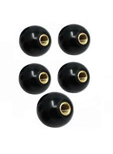 GK MART GK MART 8mm Brass Insert Female Inside Threaded x 32mm Ball Diameter bakelite Black Ball knobs 4 Nos 