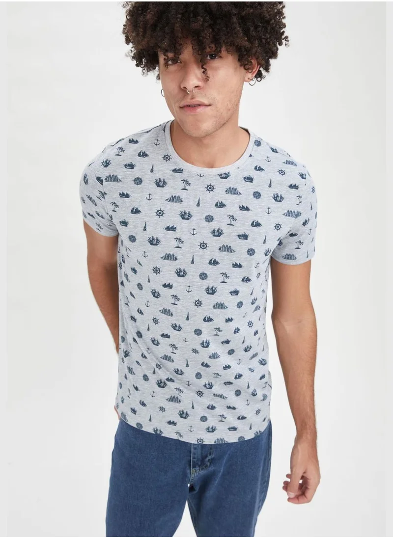 DeFacto Printed Short Sleeve T-Shirt