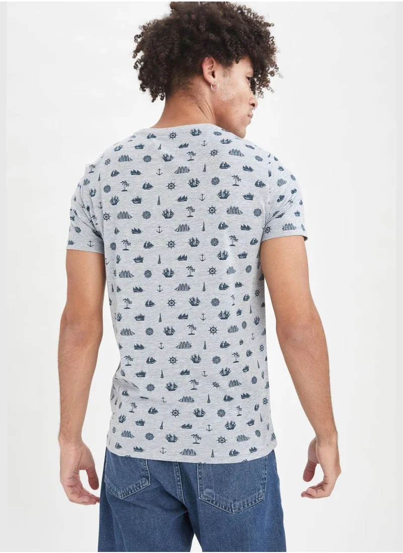 DeFacto Printed Short Sleeve T-Shirt