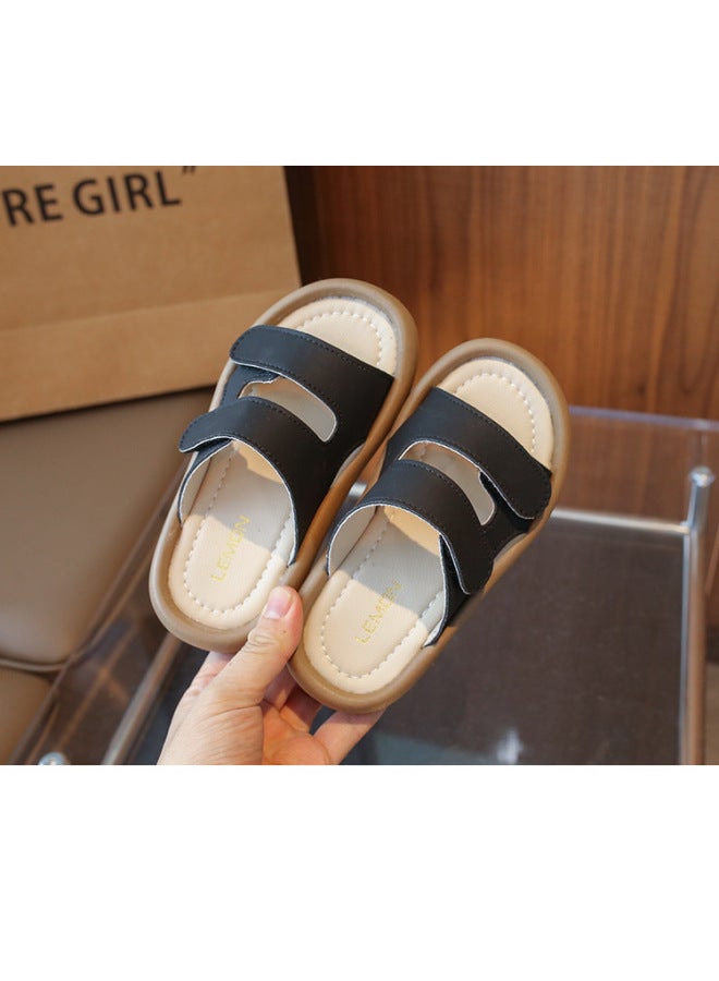 Korean Style Casual Children's Slippers Outdoor Thick-soled Children's Beach Shoes Girls' Flip-flops 2 024 Summer Sandals