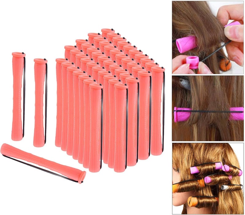 klarako Cold Wave Perm Rods Curling Hair Long Short Hair Small Medium Large Size Heatless tural Rollers Women 1Pack Styling Hairdressing Tools - 50Pcs 1.3cm - Image 5