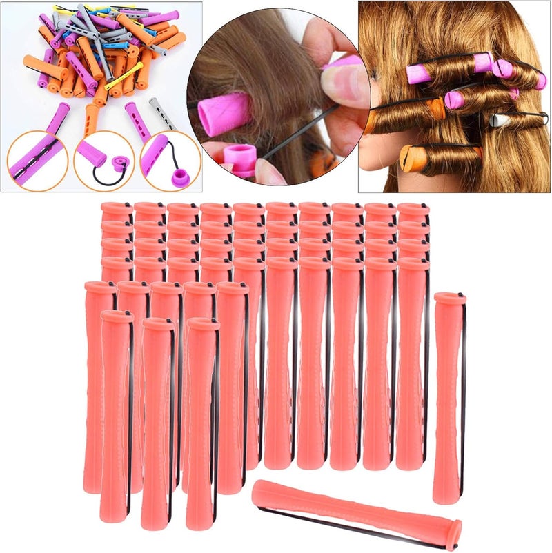klarako Cold Wave Perm Rods Curling Hair Long Short Hair Small Medium Large Size Heatless tural Rollers Women 1Pack Styling Hairdressing Tools - 50Pcs 1.3cm - Image 4