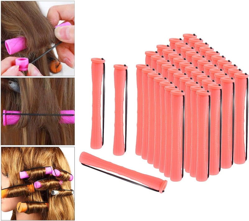 klarako Cold Wave Perm Rods Curling Hair Long Short Hair Small Medium Large Size Heatless tural Rollers Women 1Pack Styling Hairdressing Tools - 50Pcs 1.3cm - Image 2