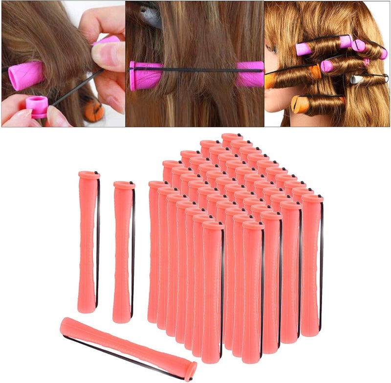 klarako Cold Wave Perm Rods Curling Hair Long Short Hair Small Medium Large Size Heatless tural Rollers Women 1Pack Styling Hairdressing Tools - 50Pcs 1.3cm - Image 3
