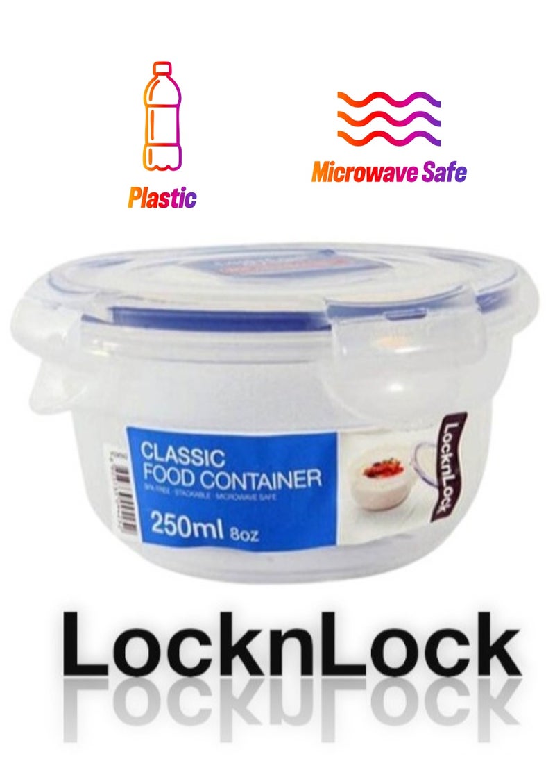 LOCK & LOCK - LocknLock 250ml  Round  Airtight Food Storage Container - BPA-Free, Microwave, Freezer, and Dishwasher Safe - Image 1