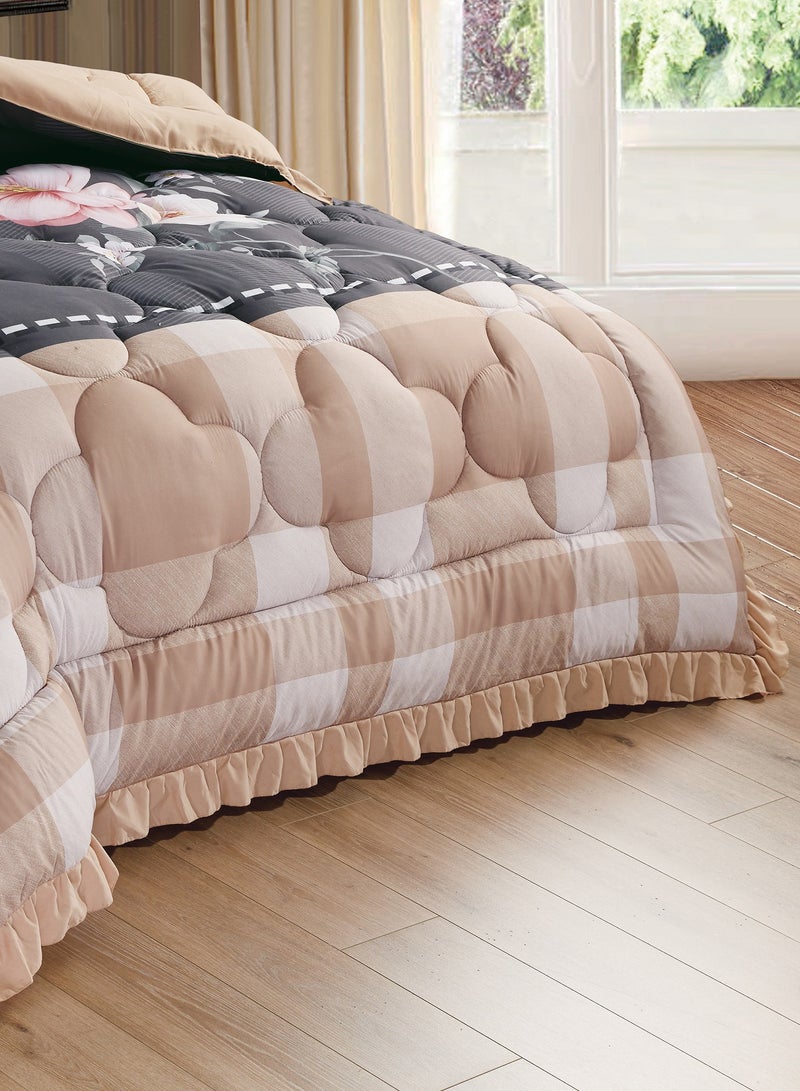 4Piece Single Size 160x210Cm Comforter Set Medium Filling Bedding Set for All Season - Image 2